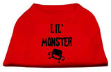 Dog Tee Lil Monster Red