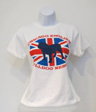 Union Jack Crew Tee (Womens) - Chicago English Bulldog Rescue - eBully Boutique
